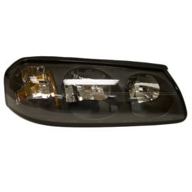 2004-2005 Chevrolet Impala Head Lamp Passenger Side Black Bezel W/O Center Bulb Shield Frontom Feb 6Th 2004 HQ - OEM# 10356098 - GM2503248-3