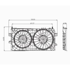 Chevrolet Impala Limited(4thdigit Vin W) 2008-2009 Dual Fan Assembly - GM3115188