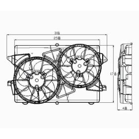 Saturn VUE 2004-2007 Dual Fan Assembly - GM3115201