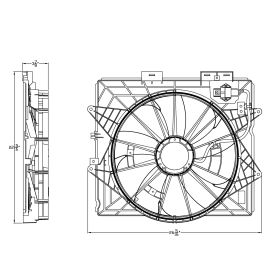 Cadillac Cts Coupe 2009-2013 Radiator/condenser Fan Assembly - GM3115253
