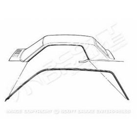 1964-1966 Mercury Cougar Driver And Passenger Side Pair Of Roof Rail Weatherstrips For Coupe-models