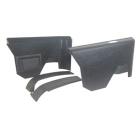 1970-1972 PONTIAC TEMPEST 4-Piece Set Of Black Rear Inside Trim Panels With Side Vertical Seat - GMK4033645701S