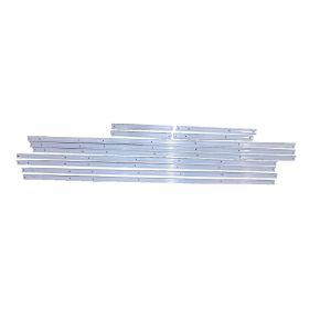 1967-1972 GMC PICKUP GMC FULLSIZE C/K Stainless Steel Truck Bed Floor Mounting Strip Set For Short Bed - GMK41437316710SS