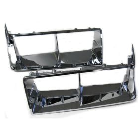 Buick Regal 1984-1987 Head Light Bezel Pair Chrome Plastic - GMK4462060841P