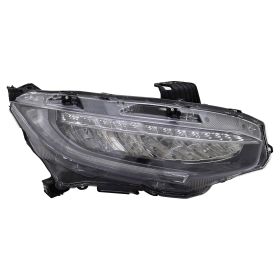 2019-2019 HONDA CIVIC COUPE Passenger Side Led Headlight Assembly - HO2503195 OEM# 06331TBA305