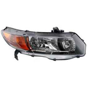 2006-2008 Honda Civic Coupe Head Lamp Passenger Side Black Housing HQ - OEM# 33101SVAA02 - HO2519111-3