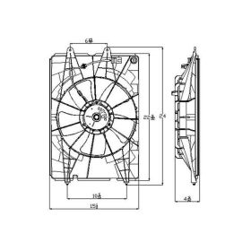 Honda Ridgeline 2006-2008 Radiator Fan Assembly - HO3115140