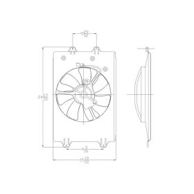 Honda Ridgeline 2006-2008 Condenser Fan Assembly - HO3115141