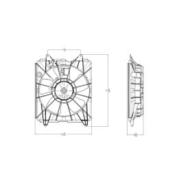 Honda Civic Hybrid 2006-2011 Radiator Fan Assembly - HO3115143