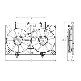 Infiniti M35 2006-2008 Dual Fan Assembly - IN3115105