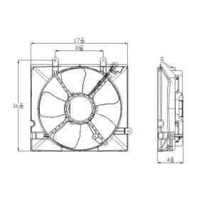 KIA Sedona 2002-2005 Radiator Fan Assembly - KI3115110 OEM# 0K52Y15025B