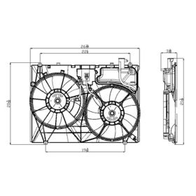 Lexus Rx350 2007-2009 Dual Fan Assembly - LX3115114