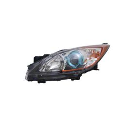 2012-2013 Mazda Mazda 3 Head Lamp Passenger Side Halogen (6 Speed W/Blue Projector Bezel) HQ - OEM# BFD1510K0D - MA2519143-3