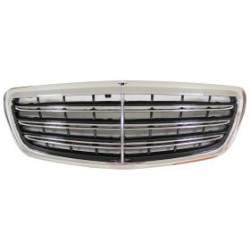 2018-2019 Mercedes S450 Grille Chrome/Black W/O Camera/Adaptive Cruise/Night Vision Sedan - OEM# 22288022009040 - MB1200207-3