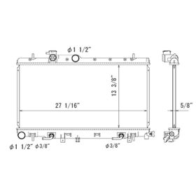 2002-2007 Subaru Impreza - Radiator - RAD13051