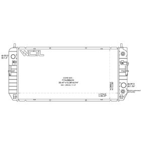 Buick Lucerne 2009-2011 Radiator Without Filler Neck For Models With 3.9 Liter V6 - RAD13267