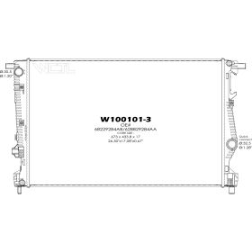 Jeep Cherokee 2015-2017 Radiator - RAD13400