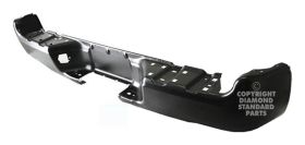 2005-2015 Toyota Tacoma Rear Bumper Face Bar- Black-  -2.7L- W/O Sr5 - TO1102241-2