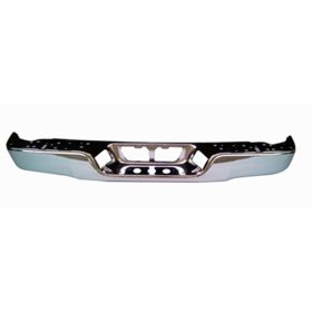 2007-2013 Toyota Tundra Rear Bumper Face Bar (Steel)- Chrome- W/O Sensor Hole -W/O Rock Warrior Package - TO1102244-2