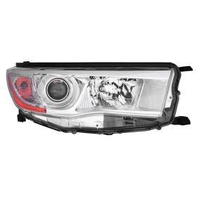 2014-2016 Toyota Highlander Head Lamp Passenger Side W/Bright Chrome Bezel HQ - OEM# 811100E180 - TO2503221-3