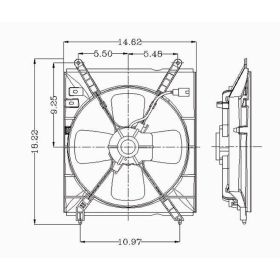 Toyota Camry 1997-1999 Condenser Fan Assembly - TO3113102