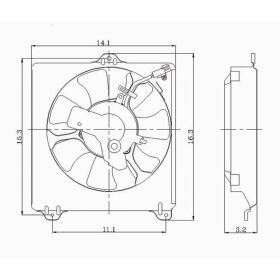 Toyota Rav4 1996-2000 A/c Condenser Fan Assembly - TO3113109