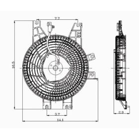 Toyota Sequoia 2001-2007 A/c Condenser Fan Assembly - TO3113114