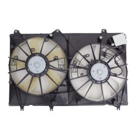Toyota Highlander 2010-2013 Radiator And Condenser Fan Assembly With Two Fans Side By Side - TO3115197 OEM# 167110V070/163630V070/163630V080/163610V070