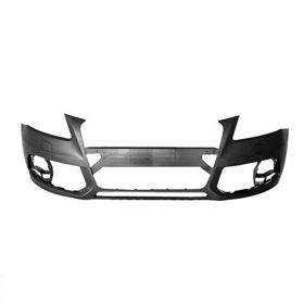 2013-2017 Audi Q5 Bumper Front W/H/Lp Wash Hole W/O Sensor Hole W/O S-Line Pkg Primed - OEM# 8R0807065AGRU - AU1000199-3
