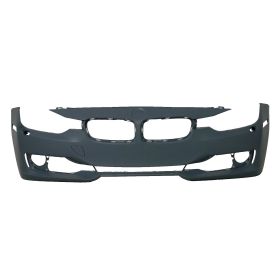 2012-2015 BMW 3 Series Sedan (1999-) Bumper Front W/Wash W/O Sensor/Cam/Park Distance Control W/Moulding Hole Primed - OEM# 51117293093 - BM1000271-3