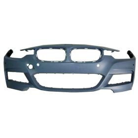 2013-2018 BMW 3 Series Sedan (1999-) Bumper Front Primed W/M-Pkg/Park Distance Control/Park Sensor/Camera W/O Washer - OEM# 51118067955 - BM1000291-3