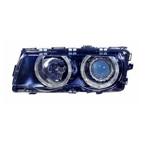 1999-2001 Bmw 7 Series Performance Headlamp Set Lh (Driver Side)+Rh  (Passenger Side) - Black, Projector & Angel Eyes ( Xenon ) - BM2505104-2