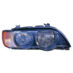 2000-2003 BMW X5 Head Lamp Passenger Side Halogen White Turn Signal HQ - OEM# 63126930216 - BM2519110-3