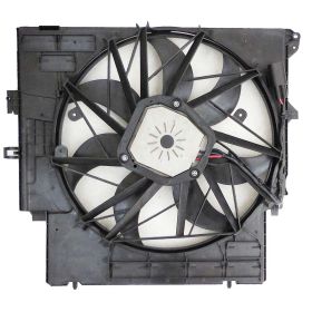 BMW X4 2013-2017 Radiator And Condenser Fan Assembly With One Big Fan - BM3115133 OEM# 17427601176
