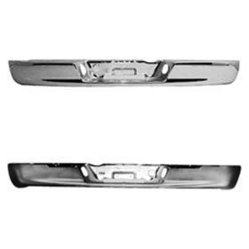 2006-2009 Dodge Pickup Dodge Ram Mega Cab Bumper Face Bar Rear Assembly W/2 Brkt Chrome - OEM# 55077107AK - CH1102351-3