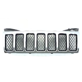 2008-2009 Jeep Grand Cherokee Grille Matte-Black W/Chrome Frontame Mesh Type Overland Model - CH1200314-3