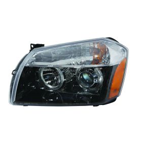 2005-2007 Dodge Magnum Performance Headlamp Set Lh (Driver Side)+Rh  (Passenger Side)- Halogen Projector Style - Black Bezel - Led Halo - CH2505121-2