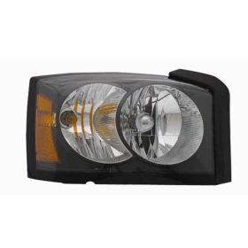 2006-2007 Dodge Dakota Pickup Head Lamp Passenger Side Black Bezel HQ - OEM# 55078106AB - CH2519116-3