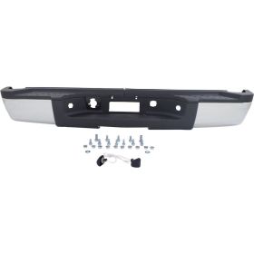 2007-2010 Chevrolet Silverado 2500 / 3500 Rear Step Bumper Assembly- Chrome Ends- W/O Sensor-  -2 Rear Tires - GM1103150-2
