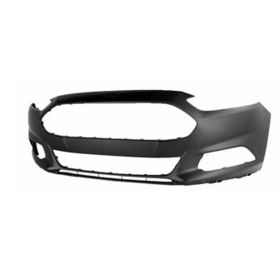 2013-2016 Ford Fusion Front Bumper Cover- Primed- W/O Active Park- W/O Tow Hook - FO1000680-2