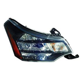 2009-2011 Ford Focus Head Lamp Passenger Side Black/Chrome Trim Coupe 09-10/Sedan Ses 10-11 HQ - OEM# 9S4Z13008A - FO2503269-3