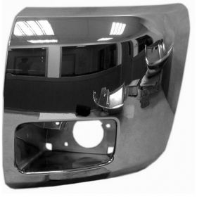 2012-2013 Chevrolet Pickup Chevy Silverado Bumper End Front Driver Side Chrome W/Fog Lamp Hole 1500/Hyb - OEM# 20985757 - GM1004156-3