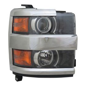 2015-2019 Chevrolet Pickup Chevy Silverado 2500 Head Lamp Assembly Passenger Side W/Chrome Trim HQ - OEM# 84096573 - GM2503416-3