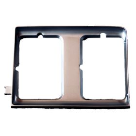 Headlamp Door Lh (Driver Side)  W/ Chrome Strip-  Black/Silver -W/ Sealed Beam Headlamp Oem# 14066045