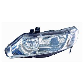 2006-2009 Honda Civic- Sedan Performance Headlamp Set Lh (Driver Side)+Rh  (Passenger Side) - Projector Style - Led - Black Bezel - HO2505142-2