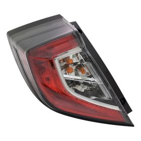Honda Civic Hatchback 2017-2021 Driver Side Outer Tail Light Assembly - HO2804116 OEM# 33550TGGA02