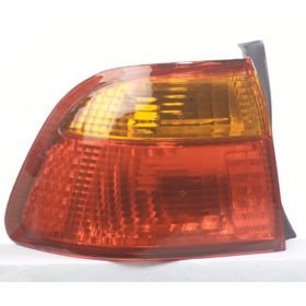 Honda Civic Sedan 1999-2000 Driver Side Outer Tail Light Lens And Housing - HO2818111 OEM# 33551S04A51