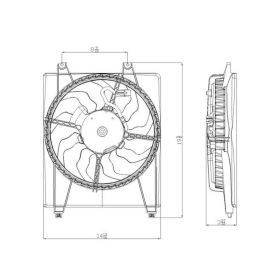 2007-2009 Hyundai Santa Fe AC Fan Assembly 2.7L (W/O Towing) - HY3115116-3