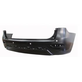2013-2016 Nissan Pathfinder Bumper Rear Partial Primed Black W/Sensor Hole W/O Hitch Hole - OEM# 850223KA1H - NI1100290-3