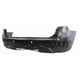 2013-2016 Nissan Pathfinder Bumper Rear Partial Primed Black W/Sensor Hole W/Hitch Hole - OEM# 850223KA2H - NI1100293-3